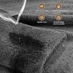 SEMAXE 4 Piece Yellow & Gray Bath Towel Set - Image 5