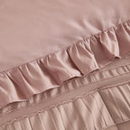 WONGS BEDDING Pink Comforter Set King, 3 Pieces Ruffle Farmhouse Shabby Chic - Image 6