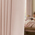 jinchan Chenille Blackout Curtains 96 Inches Long Light Pink Thermal Insulated by JINCHAN