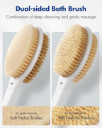 Back Scrubber Body Shower Brush: 20.5‘’ Extra Long Anti Slip Handle Bath Brush - Image 3