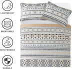 BEDIFANY Boho Quilt Bedding Set, 3 Pieces Stripe Queen Bedspread Lightweight - Image 6