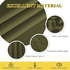 NICETOWN Olive Bedroom Curtains 72 inches Long, Grommet Blackout Thermal - Image 2
