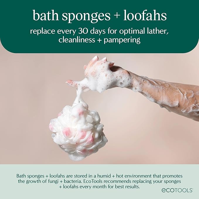 EcoTools Delicate EcoPouf 4 Pack, Loofah Sponge - Image 6