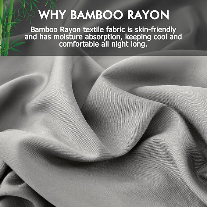 Pillowcases King Size 2 Pack, Cooling Viscose from Bamboo Pillow Cases - Image 2