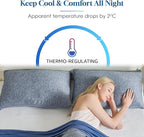 CHOSHOME Cooling Pillow Cases Zipper Pillow Covers Q-Max > 0.45 Zippered - Image 4