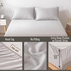 Bella Coterie California King Size Fitted Sheet Only | Luxury Bamboo Viscose | - Image 3