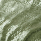 WDCOZY Boho Sage Green Quilt King Size Bedding Sets - Image 5