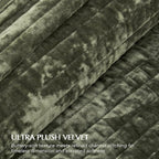 EVERGRACE Velvet Quilt Set King Size, Luxurious Soft Striped Channel Bedding Set - Image 4