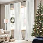 Black Out Curtains 72 Inch Long 2 Panel Burg Lightweight Faux Linen Cute - Image 2
