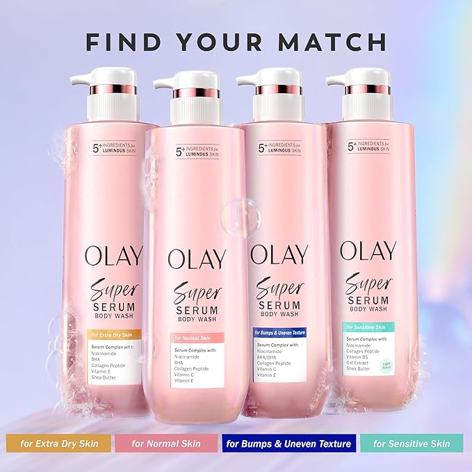 Olay Super Serum Body Wash for Rough & Bumpy Skin, Hydrating & Renewing Serum - Image 9