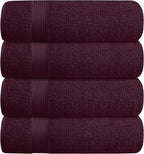 BELZZI Home Ultra Soft 4 Pack Oversized Bath Towel Set 27x54, Cotton Compact by Unknown