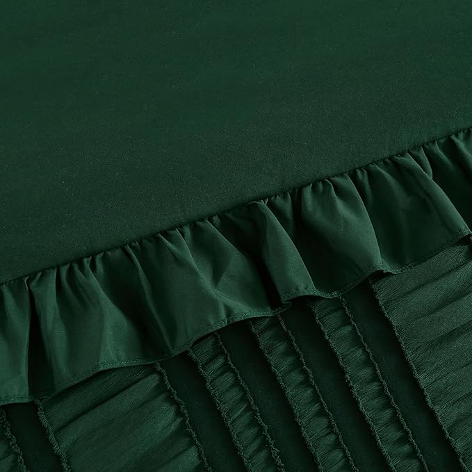 WONGS BEDDING King Size Comforter, Christmas Emerald Green Boho Comforter Set - Image 7