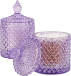 2 Pack Qtip Holder Thick Glass Apothecary Jars by rejomiik