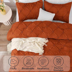 BEDELITE Burnt Orange Queen Comforter Set - Image 5