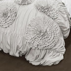 Lush Decor Serena Comforter Set, 3 Piece Set, Light Gray - Image 5