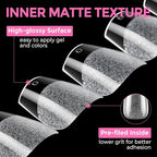 UNA GELLA Extra Short Coffin Nail Tips: XS 216pcs Pre-shape Press on Nails - Image 7