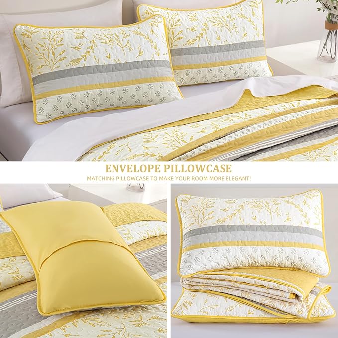 DJY Striped Quilt Set Queen Size - Image 6