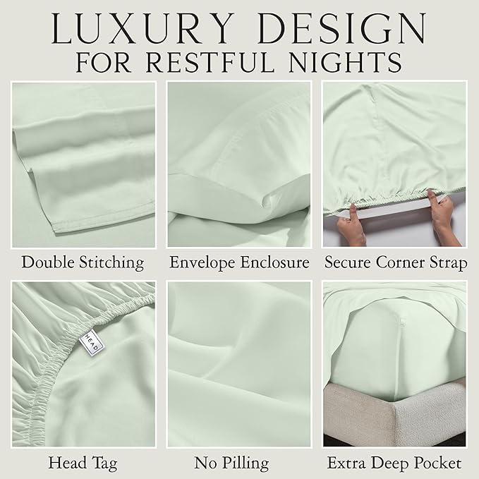 Karissa Mae Cooling Bamboo Viscose Standard Size Pillowcase Set | 100% - Image 3