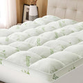 Mattress Topper Queen Size Viscose Derived from Bamboo, Thick Soft Pillow Top by Easthome