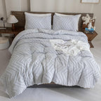 Andency King Comforter Silver Grey, Boho Grey Soft Warm Bedding Comforter Sets - Image 6