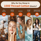 LBRO2M Split King Sheet Sets for Adjustable Bed 1000 Thread Count 100% Egyptian - Image 4