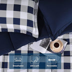 downluxe Lightweight Plaid Comforter Set - Image 6