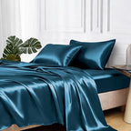 MR&HM Satin Bed Sheets, Twin XL Size Sheets Set by MRHM
