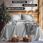 LBRO2M 100% Pure Linen Sheet Set Deep Pocket Up to 16" Bed Sheets Sets - Image 9