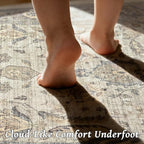 Washable 3x5 Entryway Rug, Boho Non-Slip Vintage Distress Small Rugs - Image 4