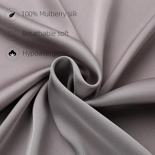 100% Silk Pillow Cases 2 Pack, Mulberry Silk Pillowcase - Image 2