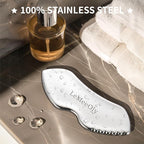 LeMeeOly Gua Sha Facial Tools Stainless Steel & Compressed Facial Sponges - Image 6
