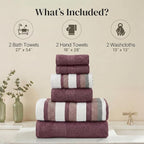 Modern Threads Pax 6-Piece Reversible Yarn Dyed Jacquard Towel Set - Image 3