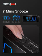 Mesqool Projection Alarm Clock, Loud Vibrating Alarm Clock - Image 8
