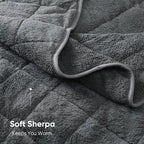 Sherpa Weighted Blanket for Adults, 15 lbs Furry Bed Blanket for Deep Sleep - Image 2