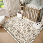 Washable 5x7 Area Rugs for Living Room, Boho Non-Slip Vintage Distress Rugs for - Image 3