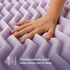 LUCID Lavender Infused 2 Inch Memory Foam Mattress Topper - Image 4