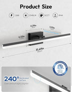 VOLISUN Modern Bathroom Vanity Light 31.5 inch, 28W Dimmable 5CCT Led Bathroom - Image 7