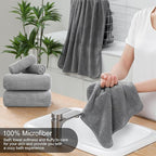 Ycosy 4 Pack Extra Large Microfiber Bath Towels Set, 35x70 inches, Less Lint - Image 3