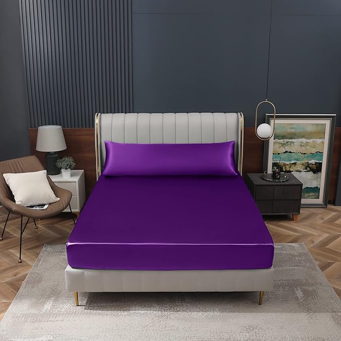 Homiest Purple Satin Fitted Sheet - Image 8