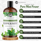 NaturoBliss Peppermint Essential Oil, 100% Pure and Natural Therapeutic Grade - Image 2