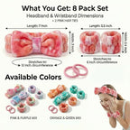 8 Pcs Spa Headband and Wristbands Set - Image 6