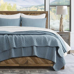 EVERGRACE x Kinsey Walsh Cross Stitch Pre-Washed Cotton Quilt Bedding Set Queen by EVERGRACEHOME