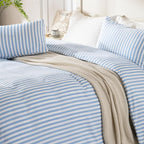ROSE&RISY Blue King Duvet Cover Set, 3 Pieces Soft Bedding Set, Breathable and - Image 6