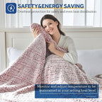Sealy Electric Blanket Queen Size, Dual Control Soft Sherpa Heated Blanket - Image 3