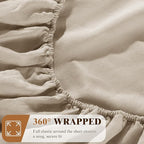 SONORO KATE 100% French Linen Fitted Sheet - Image 5