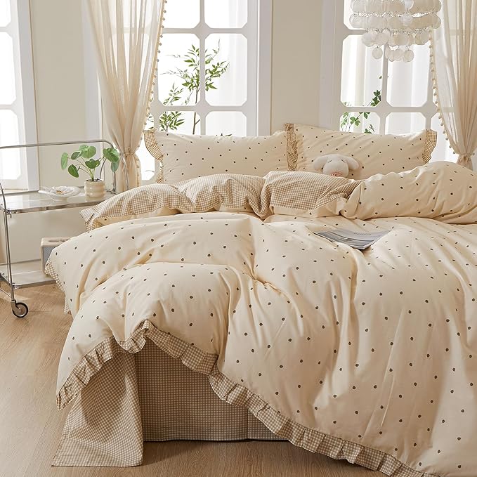 mixinni Floral Duvet Cover Set Queen Size – 100% Cotton 3-Piece Bedding Set - Image 2