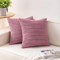 Aegero Pack of 2 Corduroy Decorative Throw Pillow Covers 18x18 InchSoft Boho by Unknown