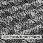 Knitted Weighted Blanket for Adult, No Beads Heavy Blanket 60” x 80'' 20lbs - Image 4