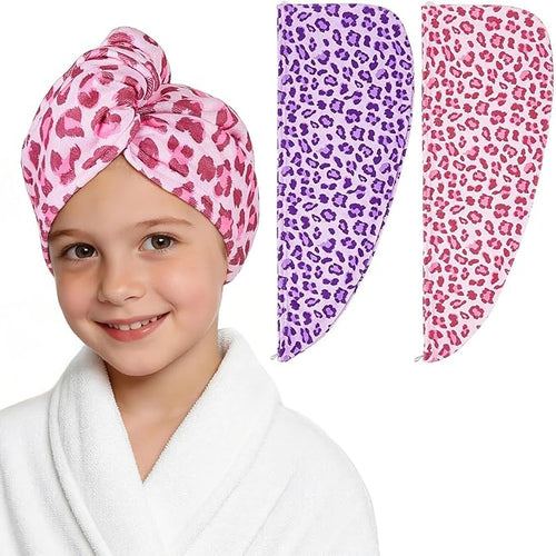 2 Pack Microfiber Hair Towel Wrap by BeBeJoJo