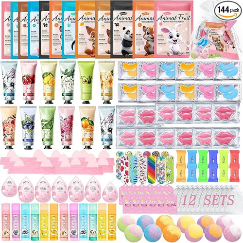 144 PCS Spa Party Supplies for Women, Spa Day Favors Essentials Include Face by SSGP